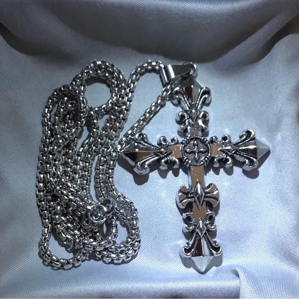 Stainless steel  Cross Pendant Necklace